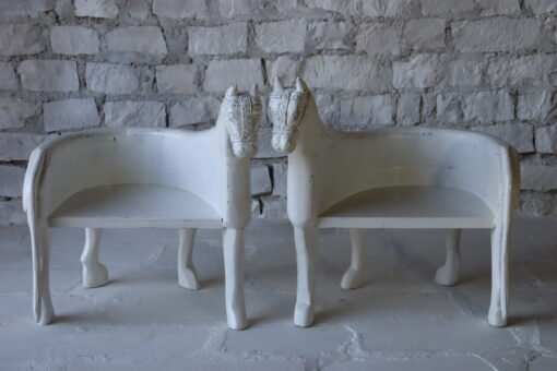 WOODEN HORSE CHAIR 90x70x92cm