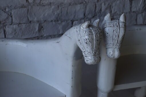 WOODEN HORSE CHAIR 90x70x92cm - Image 4