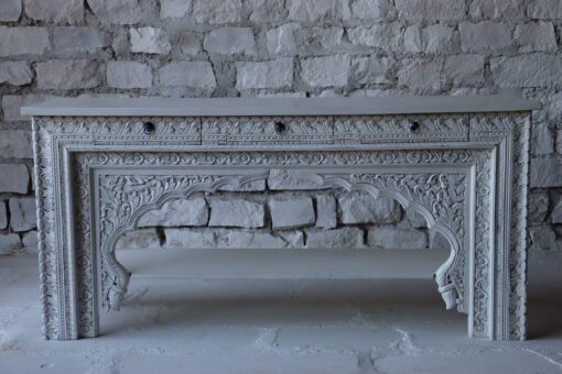 WOODEN CONSOLE TABLE WITH 3 DRAWER 180x50x85cm - Image 7