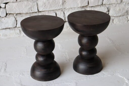 WOODEN SIDE TABLE 40x40x46cm - Image 3