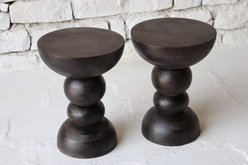 WOODEN SIDE TABLE 40x40x46cm - Image 4