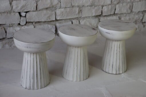 WOODEN SIDE TABLE 40x40x45cm - Image 3