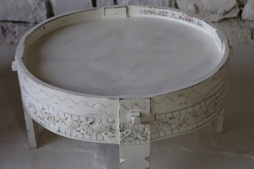 WHITE WOODEN GRINDER TABLE 80x80x30cm - Image 3