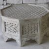 WOODEN COFFEE TABLE  ON GLASS TOP 90x90x50cm