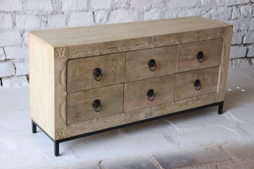 Wooden 4 door sideboard 180x50x90cm - Image 4