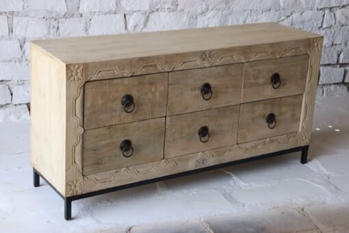 Wooden 4 door sideboard 180x50x90cm - Image 5