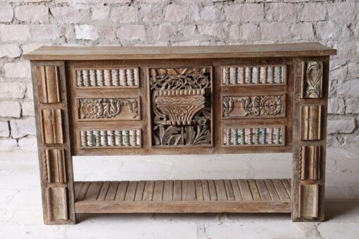WOODEN CONSOLE TABLE 186x43x110cm