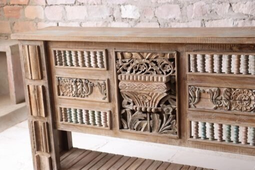 WOODEN CONSOLE TABLE 186x43x110cm - Image 3