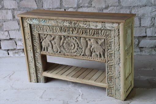 WOODEN CONSOLE TABLE 179x41x94cm - Image 3