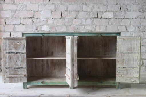 WOODEN 4 DOOR SIDEBOARD 168x47x97cm - Image 4