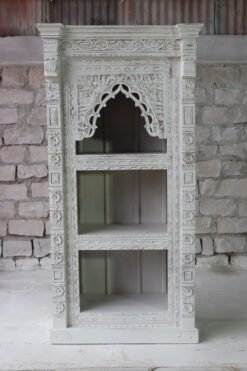 WOODEN BOOKSHELF WHITE 90x40x180cm