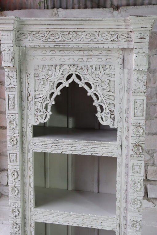 WOODEN BOOKSHELF WHITE 90x40x180cm - Image 2
