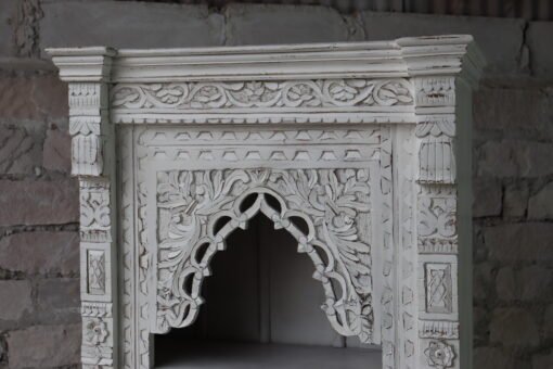 WOODEN BOOKSHELF WHITE 90x40x180cm - Image 4