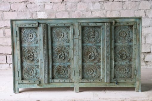 WOODEN 4 DOOR SIDEBOARD 168x47x97cm - Image 2